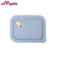 Boîte à lunch en verre borosilicate, récipient alimentaire rectangulaire de ml boîte à lunch en verre avec couvercle en silicone