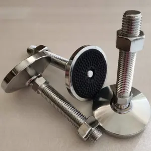 ZR M10 M12 M16 M20 M24 ağır Anti kayma lastik tamponlar mobilya Leveler sabit ayarlanabilir ayak döner makinesi tesviye ayaklar