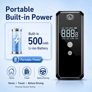 Testeur <span class=keywords><strong>d</strong></span>'<span class=keywords><strong>alcoolémie</strong></span> électrochimique portable de qualité supérieure avec capteur à pile à combustible, analyseur <span class=keywords><strong>d</strong></span>'alcool haute précision pour conducteur - Product Image 3