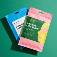 Sac plat mat à fermeture éclair en plastique laminé mat imprimé personnalisé pour poudre sac d'emballage de patch de santé avec fermeture éclair réutilisable