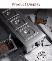 Fondoir à chocolat électrique commercial 4 pots pour fondre le beurre Machine à snack
