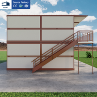 Maison conteneur modulaire préfabriquée pliable à deux étages, étanche, prête à l'emploi, pour hôpital, bureau, hôtel