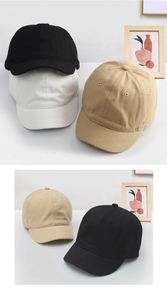 Short Brim Unconstructed Soft Cotton <b>Plain</b> <b>Baseball</b> <b>Cap</b> Adjustable Washed Low Profile Dad Hat for Men Women Promotion Gift - Product Image 2