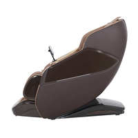 Fauteuil de massage corporel OYEAL moderne à gravité zéro 4D SL Track avec pression d'air, shiatsu, chauffage électrique, cuir PU marron, contrôle de la minuterie