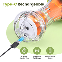 Pet Dog Rechargeable LED Light up Rolling Toy Chiot Enrichissement Snack Distributeur Puzzle Slow Feeder Traiter Distribution de nourriture pour chien