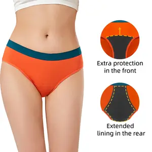 Youth Contrast Color Pure Cotton Underwear Before And After Menstrual Leakage Girl Avoid Embarrassment Menstrual Underwear