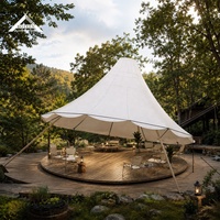 Tente d'activités en forme de fleur BOTEEN, tente de réception de luxe multi-personnes avec plateforme, tente de camping, tente de fête, Ecoresort