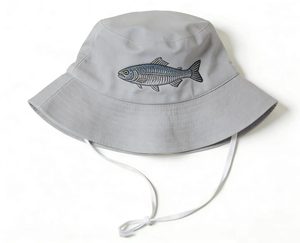 Sombreros de Pescador Minimalistas con Bordado de Peces, Sombreros Casuales de Algodón Suave, Venta al por Mayor en Varios Colores - Product Image 4