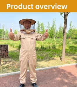 Combinaison de protection apicole une pièce, épaisse, anti-piqûres, pour la collecte du miel et l'inspection des abeilles - Product Image 4