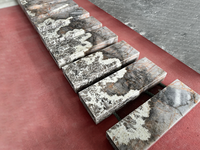 Marches d'escalier en quartzite rétroéclairées, pierre naturelle de luxe, marches d'escalier lumineuses pour la décoration intérieure de villa, taille personnalisée