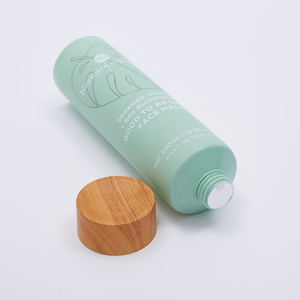 Récipient Cosmétique Emballage De Crème Pour Les Mains Couvercle En Bambou Long Tube En Plastique Tube Cosmétique Avec Bouchon En Bambou - Product Image 1