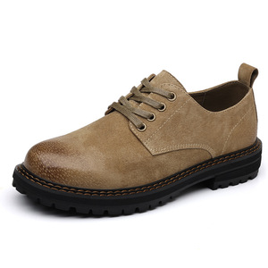 Men's Autumn <b>Head</b> Toe Lace-up Lightweight Solid PU Lining Rubber Outsole Korean Version Casual Retro Work British <b>Style</b> Trendy - Product Image 5