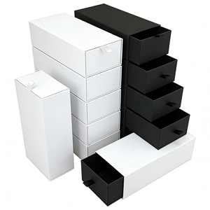 Boîtes d'emballage cadeau rigides en carton noir pour shampoing, recyclables, avec tiroir, vente en gros - Product Image 5