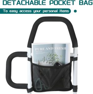 Giường rails cho người lớn tuổi an toàn-với ánh sáng chuyển động & lưu trữ túi giường an toàn rails cho người cao niên - Product Image 3