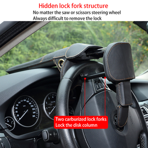 Accesorio Interior Automotriz Más Vendido, Bloqueo de Volante de Acero en Forma de T de Alta Resistencia con 3 Llaves, Dispositivo de Seguridad Antirrobo <span class=keywords><strong>para</strong></span> Automóvil - Product Image 2