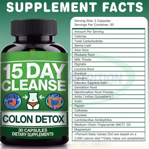 Ausreson OEM Senna Leaf 15 Day Detox <strong>Pills</strong> Natural Herbal Slimming Product Gut Health Slim Supplements 15 Days Detox Capsules - Product Image 3