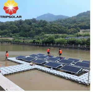 Estructura de Montaje Flotante para Paneles Solares Trip Solar HDPE con Paneles de Silicio Cristalino, Inclinación de 15°, Color Gris, Garantía de 10 Años - Product Image 3