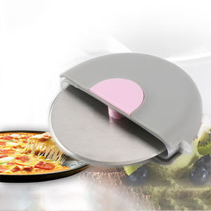 <span class=keywords><strong>Cucina</strong></span> portatile lavabile ed ergonomica affettatrice per Pizza ruota taglierina per Pizza con coperchio protettivo per lama - Product Image 5