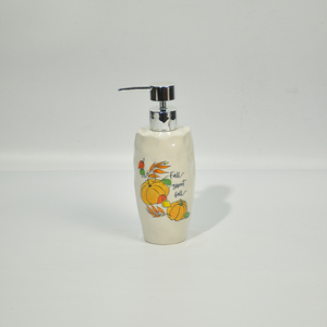 Set di 4 Accessori per il <span class=keywords><strong>Bagno</strong></span> in Gres Dipinto Stile Autunnale Caldo <span class=keywords><strong>Beige</strong></span> Arancione Giallo, Collezione Decorazioni per il <span class=keywords><strong>Bagno</strong></span> - Product Image 2