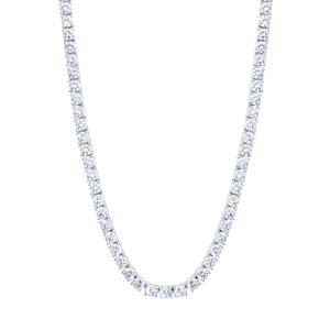 KRKC&amp;CO Hip Hop Jewelry Gifts 5A CZ Stones Iced Out Necklace 3MM White Gold Plated <strong>Mens</strong> ZIRCON <strong>Tennis</strong> <strong>Chain</strong> for Women <strong>Men</strong> - Product Image 1