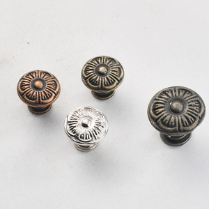Cabinet <b>Knobs</b> Round Zinc Alloy Antique Bronze <b>Silver</b> Red Bronze Minimalist Design Single Hole For Cabinet Doors <b>Drawer</b> Handle - Product Image 1