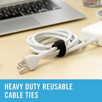Rouleau de Velcro en nylon élastique de 1/2 po x 100 pi |   Sangles auto-agrippantes double face |   Attaches réutilisables multi-usages