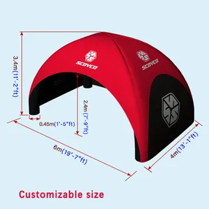 Tenda Pvc terbaik Gazebo berkemah tiup, kanopi kubah udara pesta luar ruangan tenda acara Marquees tiup