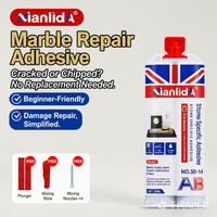 Colle époxy AB Nianlida 50 ml, adhésif structurel pour la réparation de la pierre, du marbre et du granit - Liaison extra forte, imperméable, utilisation en construction