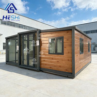 Maison conteneur préfabriquée moderne personnalisée de 20 pieds ou 40 pieds, extensible, structure préfabriquée, maison à deux chambres, maison portable