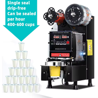 Scelleuse Entièrement Automatique pour Gobelets à Thé au Lait, Machine de Scellage de Films pour Gobelets en Plastique, Scelleuse de Gobelets en Papier, Scelleuse de Couvercles de Boissons