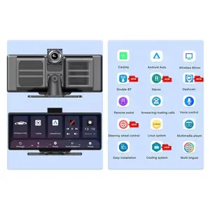 2023 yeni Maustor çift BT Stereo Android oto araba radyo 10.26 inç kablosuz Carplay araba Dashcam DVD ses sistemi MP5 çalar oyna
