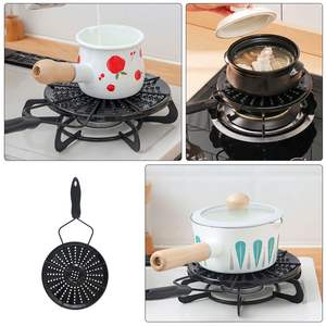 Plaque de <span class=keywords><strong>diffuseur</strong></span> de chaleur fer cuisinière tapis de fer avec poignée <span class=keywords><strong>diffuseur</strong></span> de flamme mijoter anneau brûleur couvre grilles de torréfaction pour cuisinière à <span class=keywords><strong>gaz</strong></span> - Product Image 2