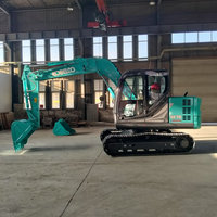 Excavatrice sur chenilles hydraulique pour travaux municipaux Kobelco SK70 SK70-11 pour travaux en espace restreint