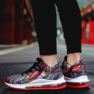 Chaussures de Sport à <span class=keywords><strong>semelle</strong></span> d'air pour hommes, baskets de course, de Sport, rouges et colorées, grande taille - Product Image 5