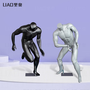 Maniquí deportivo sin cabeza para hombre, carreras usadas, juegos de pelota, ropa para hombres, negro, gris, <span class=keywords><strong>cuerpo</strong></span> <span class=keywords><strong>completo</strong></span> - Product Image 3