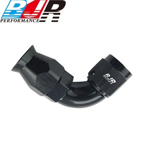 Raccords <span class=keywords><strong>de</strong></span> <span class=keywords><strong>tuyau</strong></span> PTFE à 90 degrés BJR haute performance en aluminium usiné CNC pour raccordement/amélioration, modèles AN3, AN6, AN8 - Product Image 2