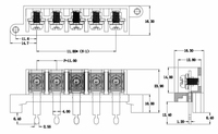 Bornier de contrôleur solaire KT4 11mm pas 300V 30A