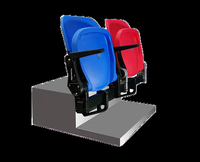 Siège pliable en plastique PP injecté pour stade, monté sur poutre, chaise VIP pour stades de football/soccer ZS-QF01-L