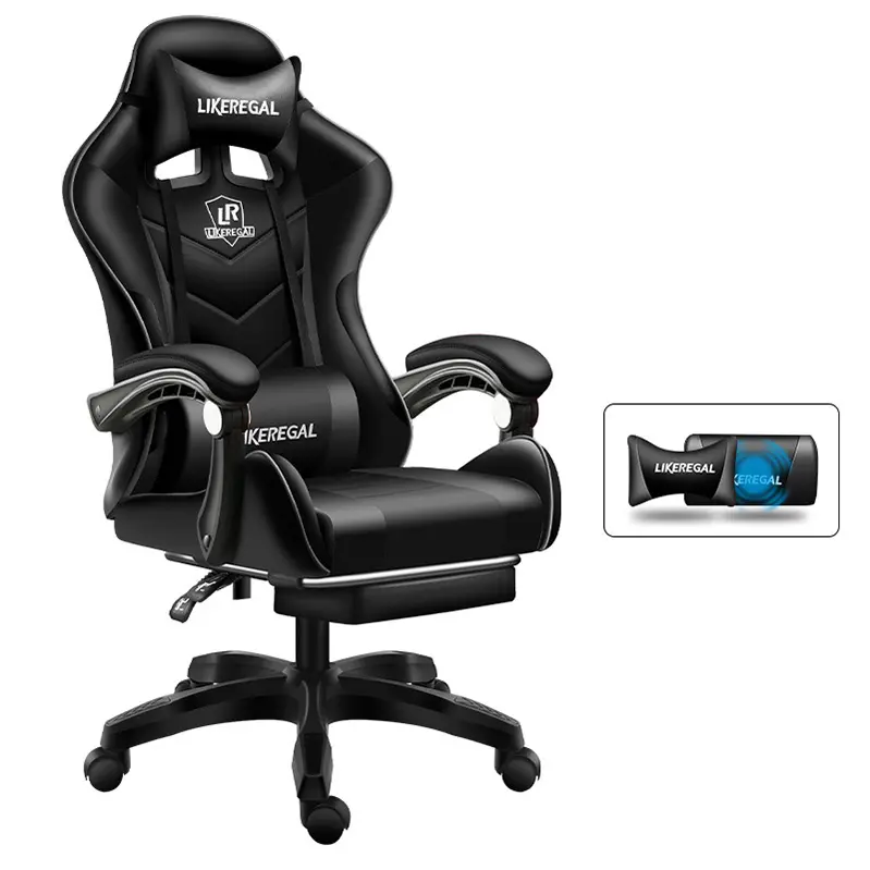 Mit LED Massage Boden Rocker Gamer Autofull Gaming-Stuhl Koreanische Leder PC Fuß stütze Rote Kinder Lichter Luxus Gaming Stuhl