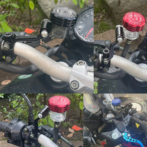 Taza de aceite de freno para motocicleta Mochi, aleación de aluminio CNC transparente con tubo para modificación de bicicleta eléctrica ATV - Product Image 4