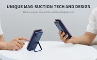 Batterie externe magnétique sans fil ultra-mince 10000 mAh avec technologie GaN 30W à charge rapide et écran LED pour iPhone 12/13/14 et Apple Watch
