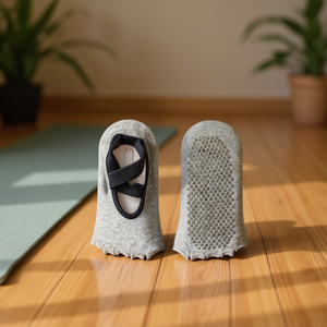 Hb Sport Five Finger Open Toe Yoga Socks Non <b>Slip</b> Grey Art 94946 - Product Image 3