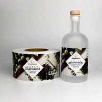 Étiquettes de boissons personnalisées en PVC imperméables, autocollantes double face, pour bouteilles de jus, à usage industriel et commandes sur mesure