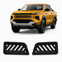 Ensemble de 2 garnitures décoratives pour aérateurs supérieurs avant en fibre de carbone pour tableau de bord Toyota Hilux Travo 2026