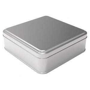 <b>Square</b> Tin Can 1 lt <b>Nuts</b> Regional Flavors Box 158x158x43 mm 1 lt Slip Lid - Product Image 2