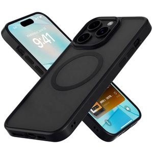 2024 Meilleure vente coque de téléphone magnétique anti-chute mate au toucher de la peau pour 12 <span class=keywords><strong>13</strong></span> 14 15 16 pro max couverture mobile - Product Image 2