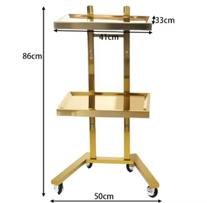 Stainless steel beauty and hair salon <b>trolley</b> hair salon <b>cart</b> hairdressing <b>tools</b> vehicle hair cutting folding special perming - Product Image 4