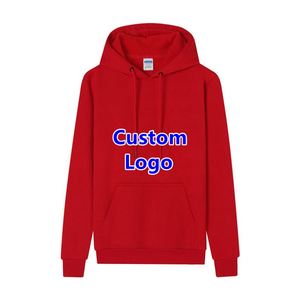 Sweat à capuche homme et femme imprimé avec logo personnalisé, en coton épais, grande taille, style rétro streetwear, collection automne-hiver - Product Image 4
