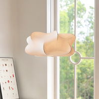 Lampe suspendue moderne nordique en soie pour salon de thé Lampe suspendue design pour chambre à coucher minimaliste Petite taille pour une installation facile du projet