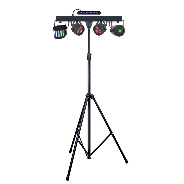DJ Lights 5-in-1 RGBW Projection Lights Kit with Sound-Activated Control for Disco Events